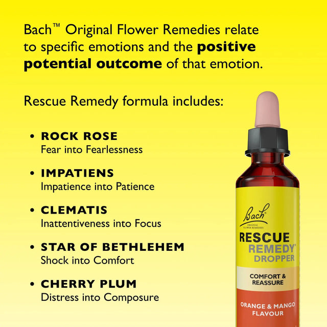 Rescue Remedy® Dropper Orange & Mango Flavour - Nelson Pharmacies Limited